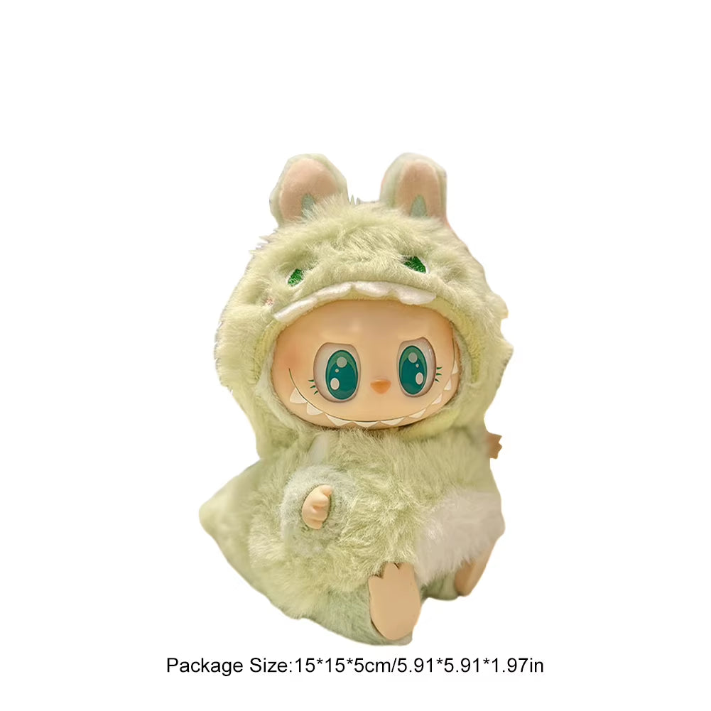 For Labubu V1 V2 Idol Cute Doll Little Clothes Plush Doll Changing Clothes Cartoon Cute Clothes Suit Dolls Accessories Auto Deco