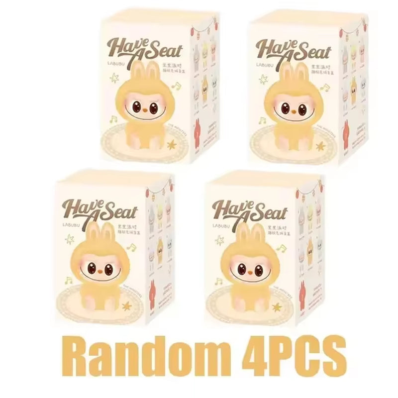 2Nd Generation Monster Labubu Sitting PVC Labubu Series Blind Box Labubu Series Labubu Macaron Keychain Birthday Holiday Gift