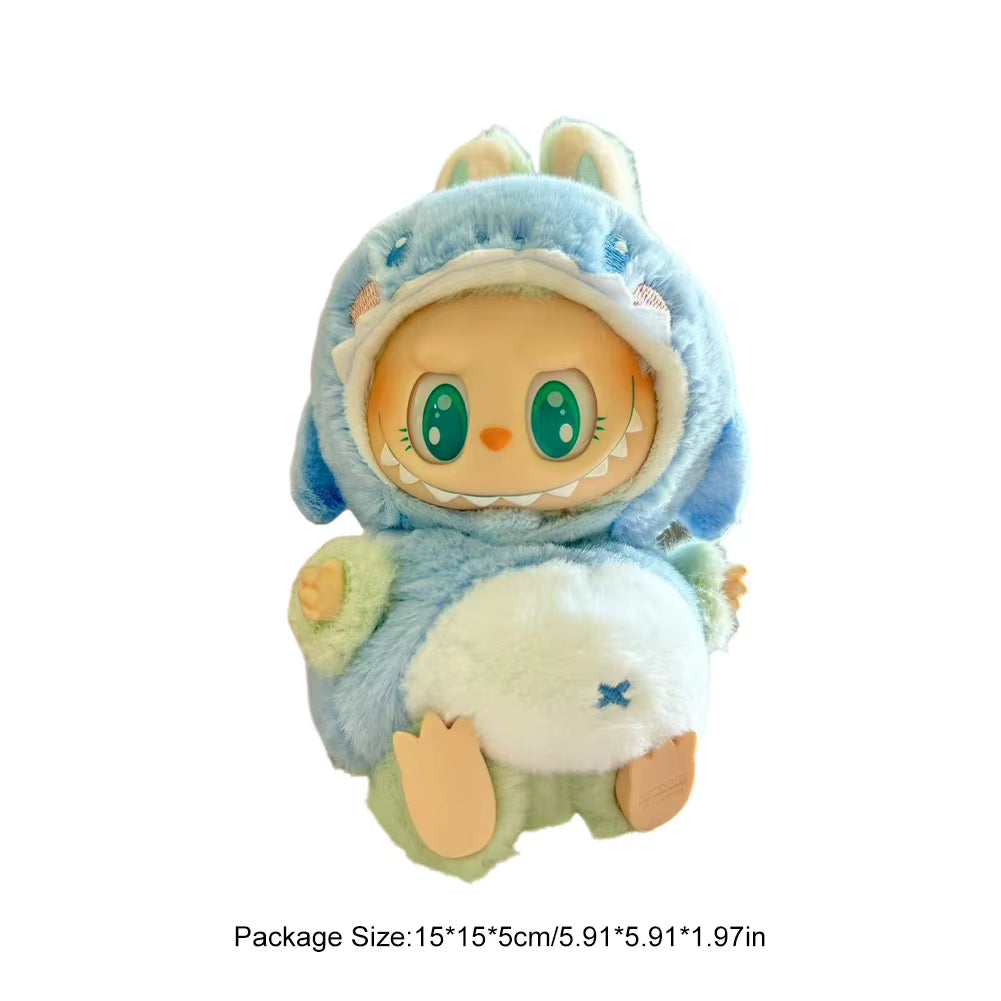 For Labubu V1 V2 Idol Cute Doll Little Clothes Plush Doll Changing Clothes Cartoon Cute Clothes Suit Dolls Accessories Auto Deco