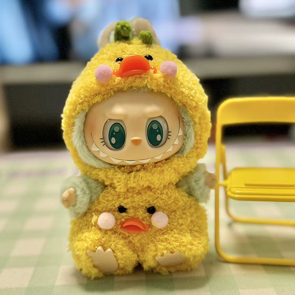 For Labubu V1 V2 Idol Cute Doll Little Clothes Plush Doll Changing Clothes Cartoon Cute Clothes Suit Dolls Accessories Auto Deco
