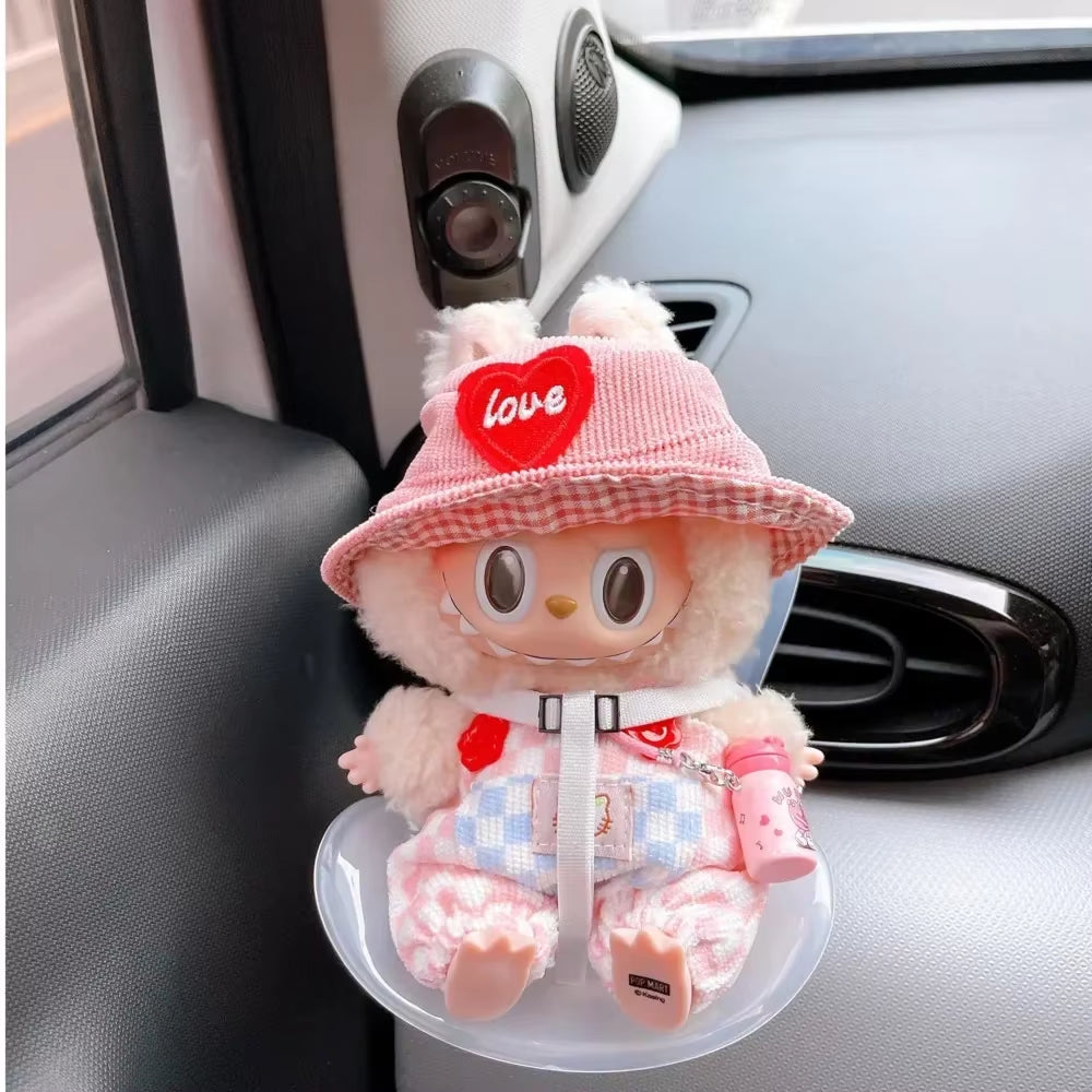 New 15-17Cm Doll Seat Labubu Doll Safety Seat Cute Doll Air Outlet Aromatherapy Decoration High-Grade Car Interior Decoration