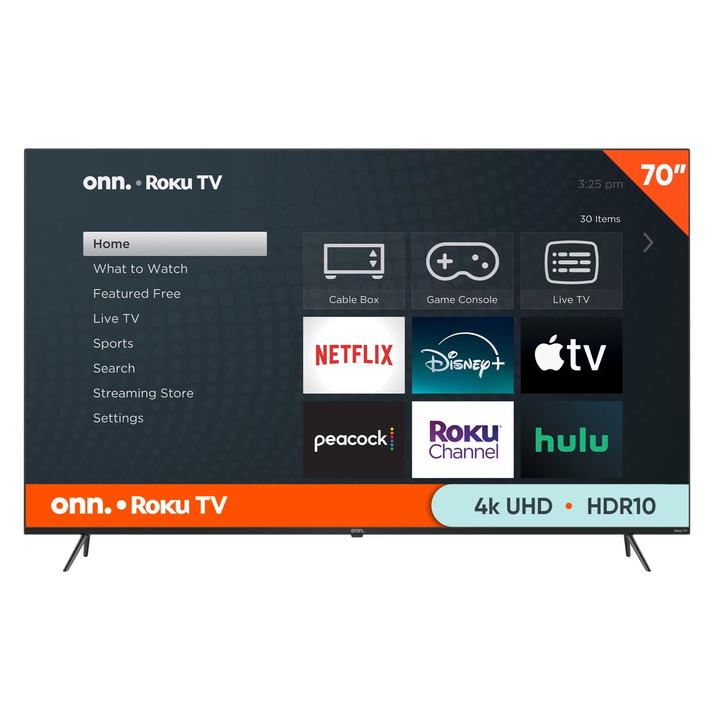 70" Class 4K UHD LED Roku Smart TV, 100012588