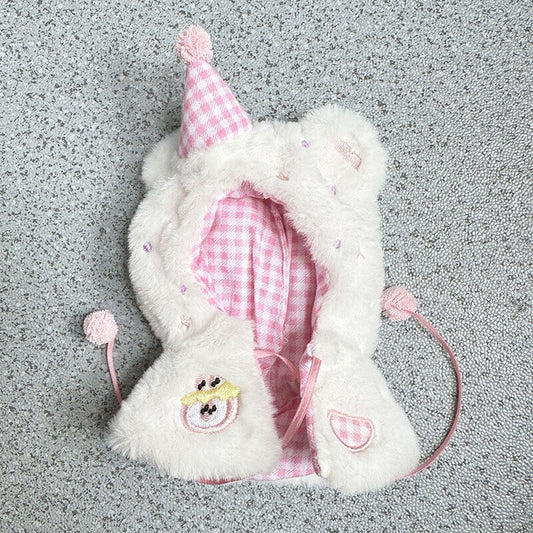 POP MART the Monsters Labubu Plush Doll Warm Winter Cloak Macaron Clothes No Toy